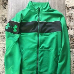 Under Armour zip up, kelly green, women's medium